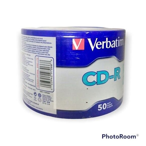 Verbatim New & Unopened Blank CD-R 50 Pack 80 Minute 52x Speed 700 MB - Picture 2 of 5